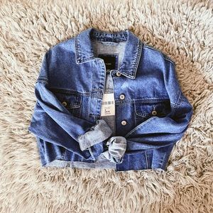 NWT Cropped Denim Jacket